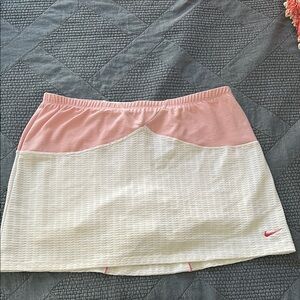 Nike Pink and White Mini Skirt Athletic Casual
